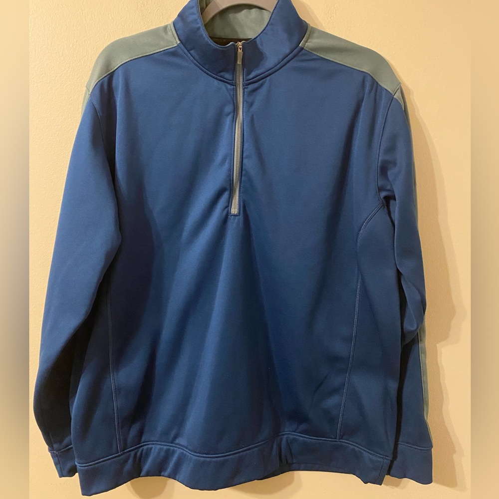 Mens Teal Blue Nike Golf Therma-Fit Fleece 1/2 Zip Pullover Size Large